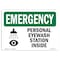 Signmission OSHA Emergency Sign, 10" H, Rigid Plastic, Personal Eyewash Station Inside With Symbol, Landscape OS-EM-P-1014-L-10405 - alternate 1